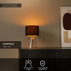Lucide CAMPANA - stolní lampa - 1xE27 - průhledná