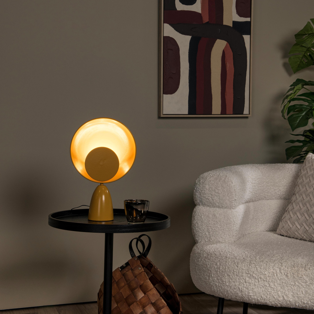 Lucide CASTAMAR - stolní lampa - Ø 25,5 cm - LED - 1x8W 2100K - žlutá