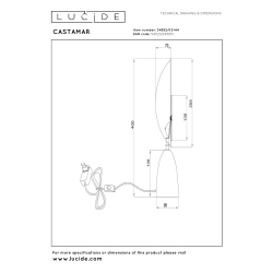 Lucide CASTAMAR - stolní lampa - Ø 25,5 cm - LED - 1x8W 2100K - žlutá