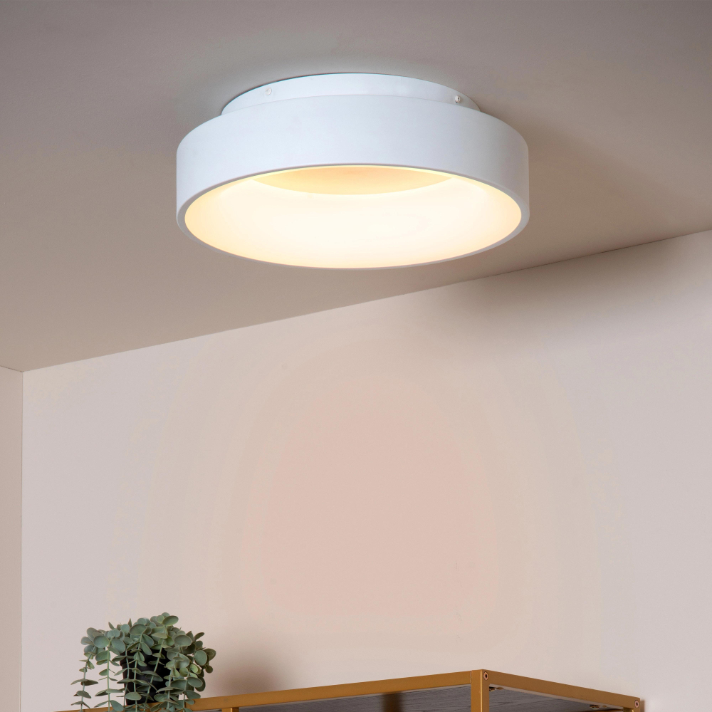 Lucide MIRAGE - stropní svítidlo - Ø 38 cm - LED Rozm. - 1x22W 2700K - Bílá