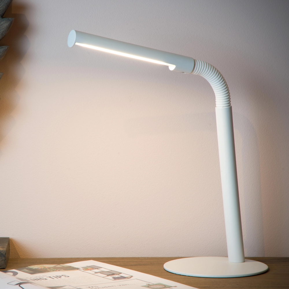 Lucide GILLY stolní lampička LED 3W H49 D14cm 4000K 240LM bílá