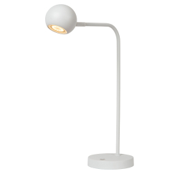 Lucide COMET - Dobíjecí stolní lampa - Baterie - LED stmívatelné - 1x3W 2700K - 3 kroky stmívání - Bílá