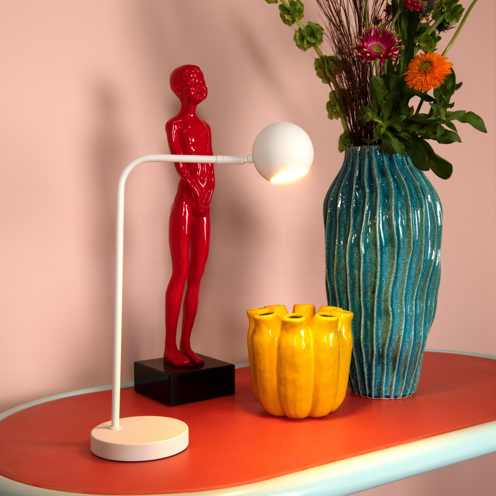 Lucide COMET - Dobíjecí stolní lampa - Baterie - LED stmívatelné - 1x3W 2700K - 3 kroky stmívání - Bílá