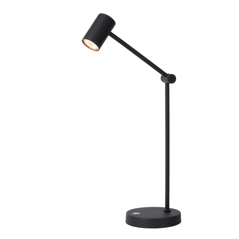 Lucide TIPIK - Nabíjecí stolní lampa - Baterie - LED stmívatelné - 1x3W 2700K - 3 kroky stmívání - Černá