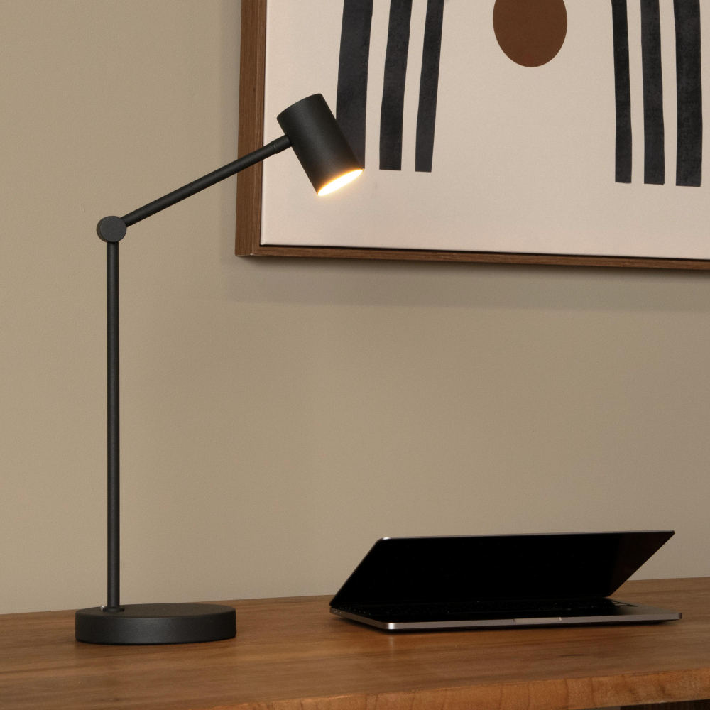 Lucide TIPIK - Nabíjecí stolní lampa - Baterie - LED stmívatelné - 1x3W 2700K - 3 kroky stmívání - Černá