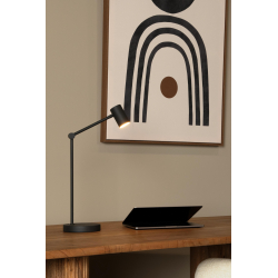Lucide TIPIK - Nabíjecí stolní lampa - Baterie - LED stmívatelné - 1x3W 2700K - 3 kroky stmívání - Černá