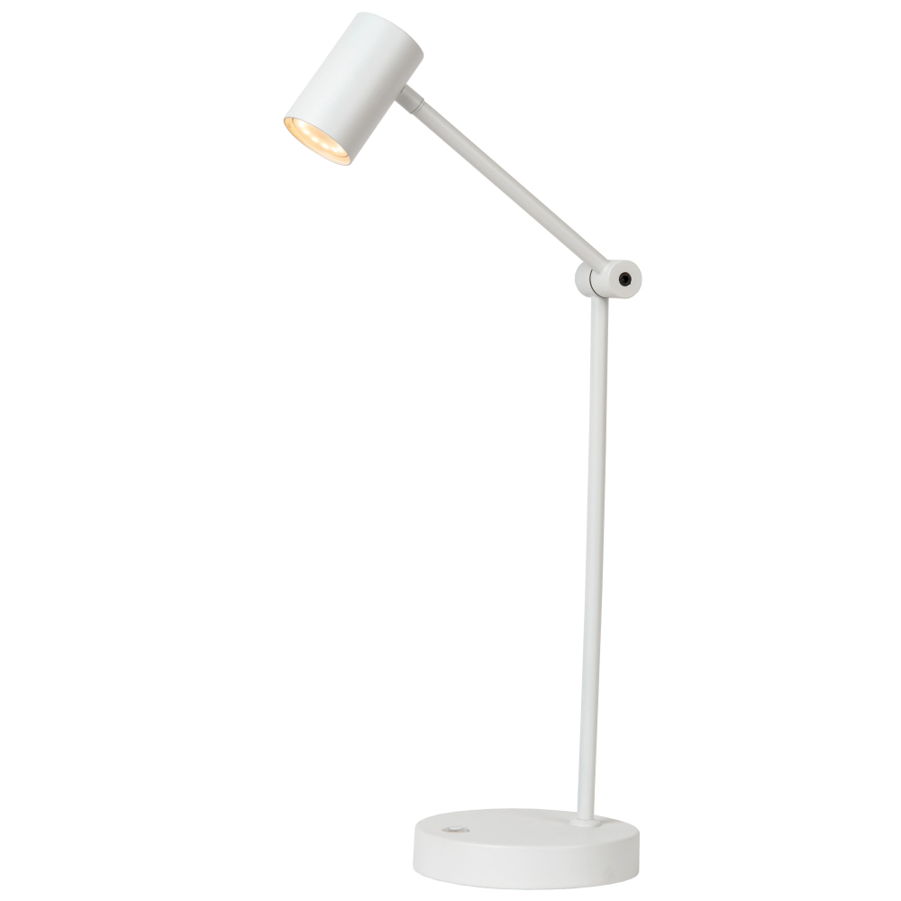 Lucide TIPIK - Nabíjecí stolní lampa - Baterie - LED stmívatelné - 1x3W 2700K - 3 kroky stmívání - Bílá
