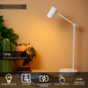 Lucide TIPIK - Nabíjecí stolní lampa - Baterie - LED stmívatelné - 1x3W 2700K - 3 kroky stmívání - Bílá