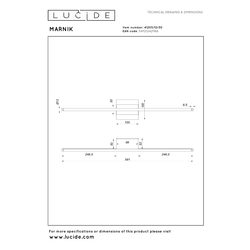 Lucide Premium MARNIK - nástěnné svítidlo - LED stmívatelné - CCT - 1x13W 2700K/4000K - černé