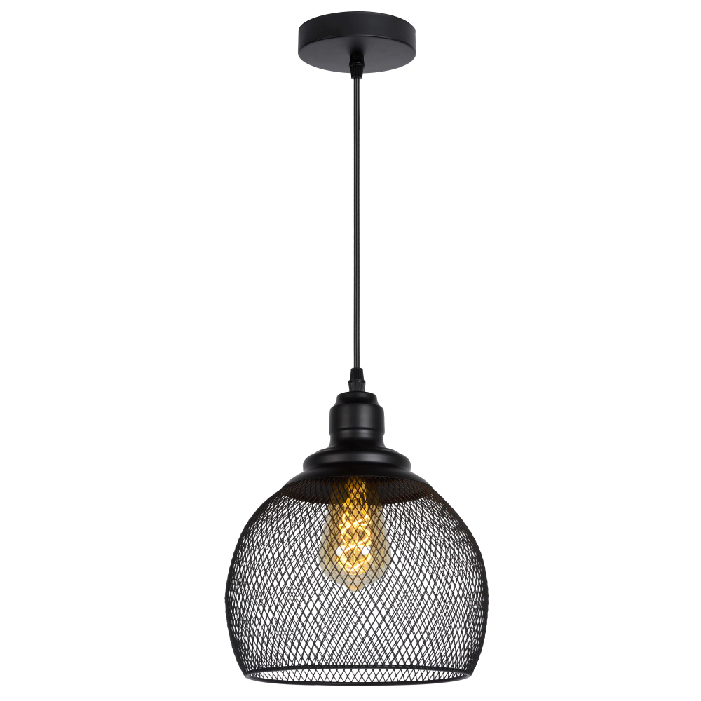 Lucide MESH - závěsné svítidlo - 43404/22/30 - Ø 22 cm - Černá