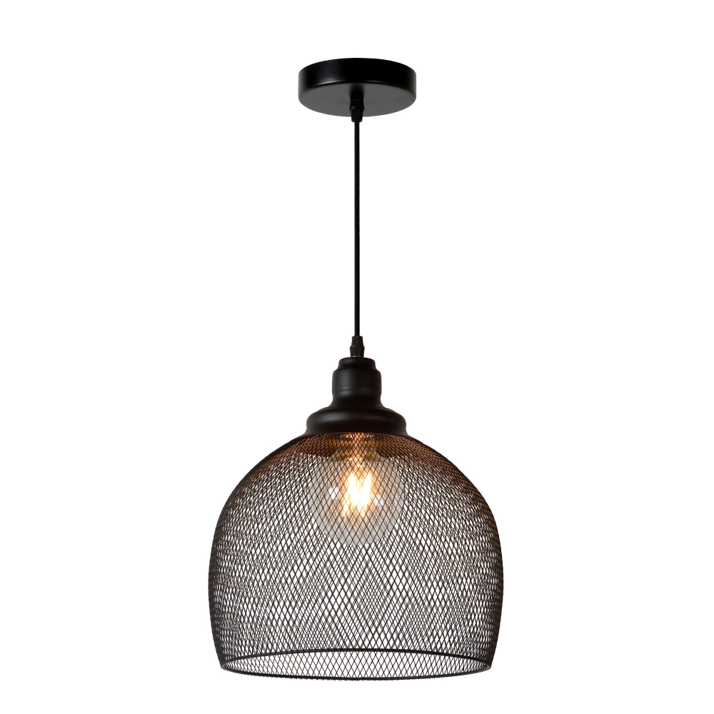 Lucide MESH - závěsné svítidlo - 43404/28/30 - Ø 28 cm - Černá