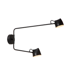 Lucide MILNE - nástěnné svítidlo - LED stmívatelné - 2x8W 2700K - černé