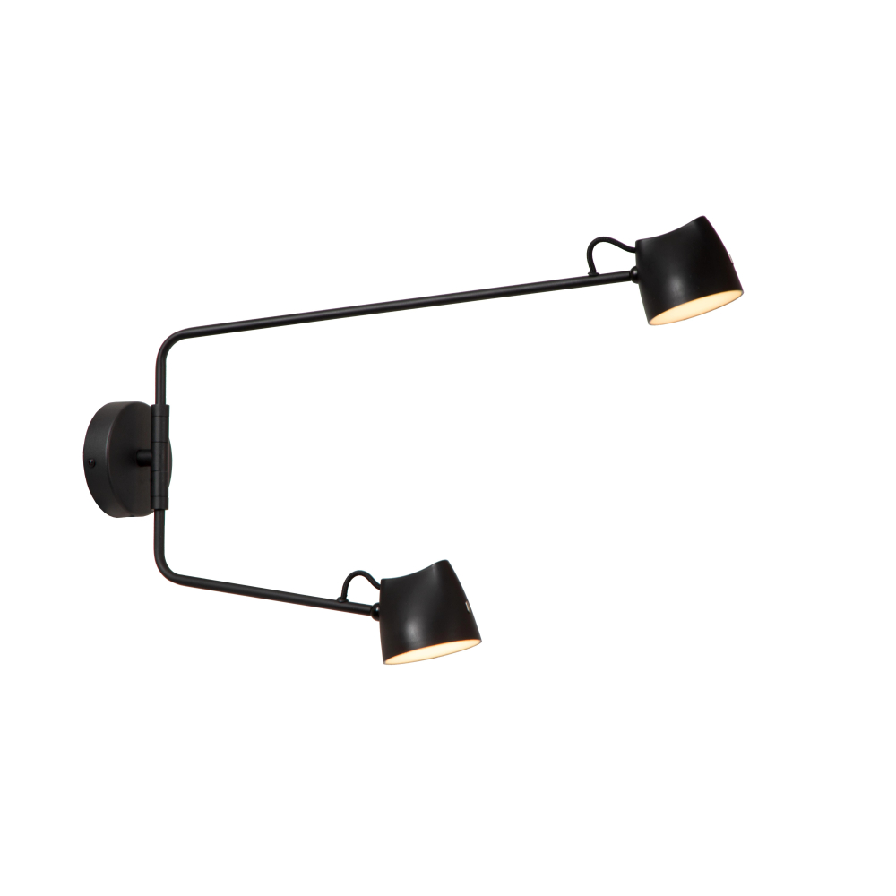 Lucide MILNE - nástěnné svítidlo - LED stmívatelné - 2x8W 2700K - černé