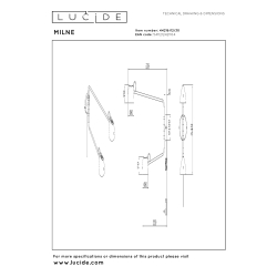 Lucide MILNE - nástěnné svítidlo - LED stmívatelné - 2x8W 2700K - černé
