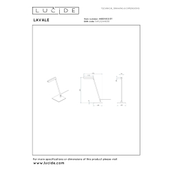 Lucide LAVALE - Stolní lampa - LED - stmívatelná - 1x3W 2700K - Tyrkysová