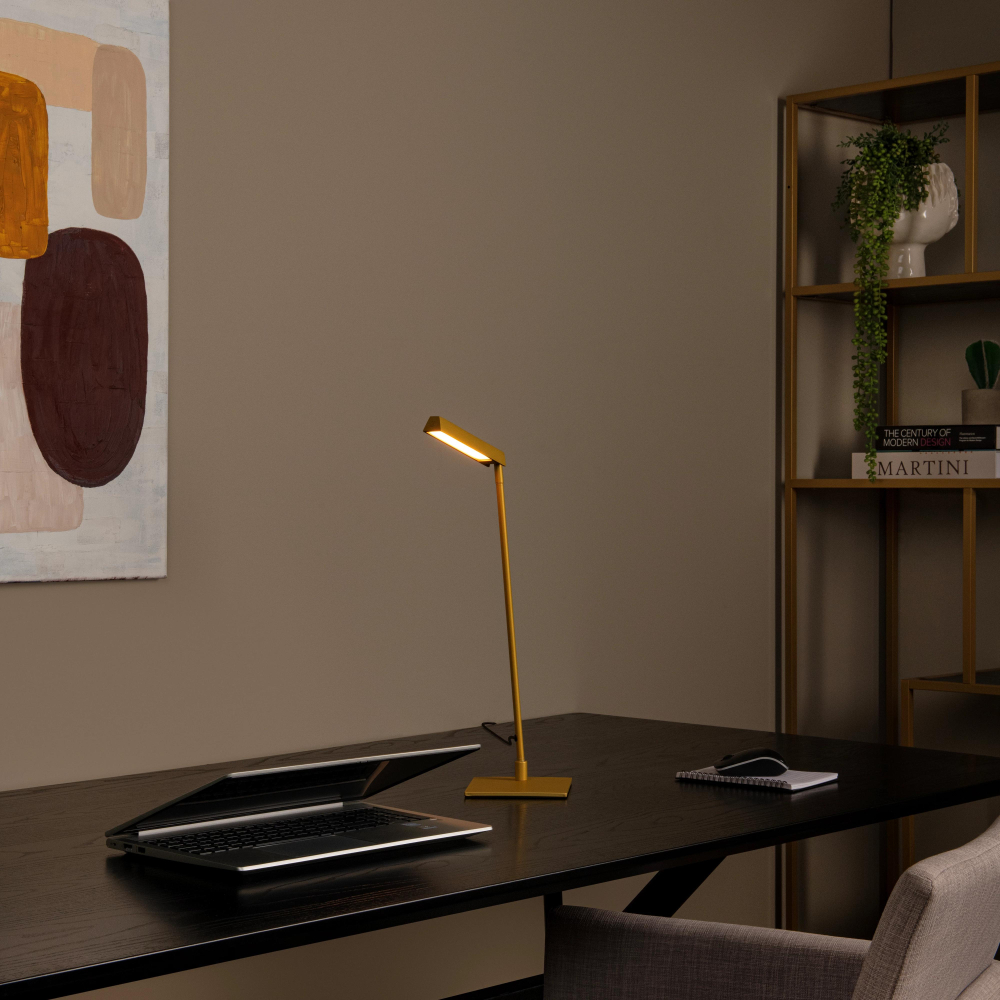 Lucide LAVALE - Stolní lampa - LED - stmívatelná - 1x3W 2700K - Okrová žlutá