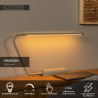 Lucide MADISON - stolní lampička - LED stmívatelná - 1x6,5W 2600K/2800K - Taupe