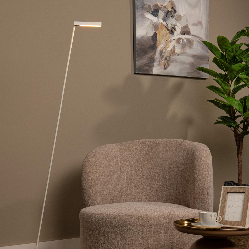 Lucide LAVALE - Stojací lampa na čtení - LED stmívatelná - 1x3W 2700K - Bílá
