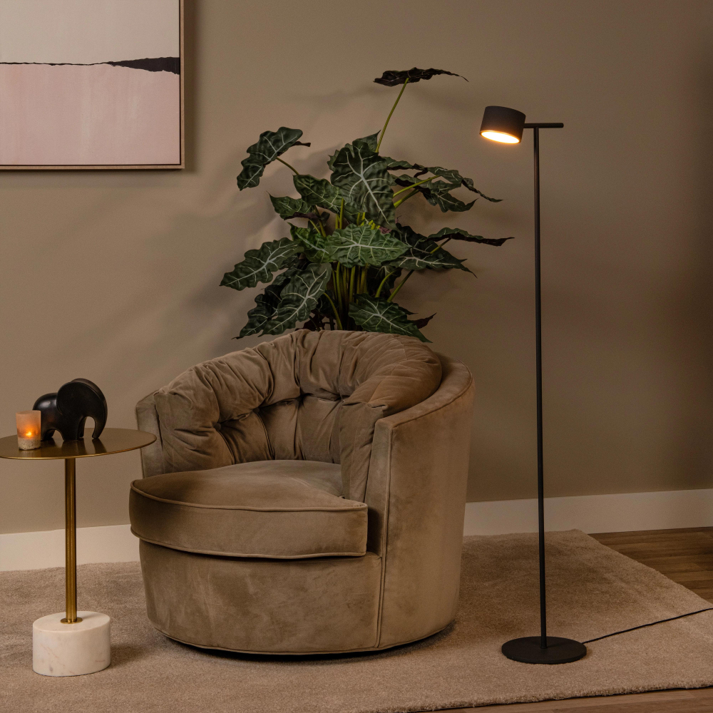 Lucide GIAN - stojací lampa - LED stmívatelné - 1x9W 2700K - černá