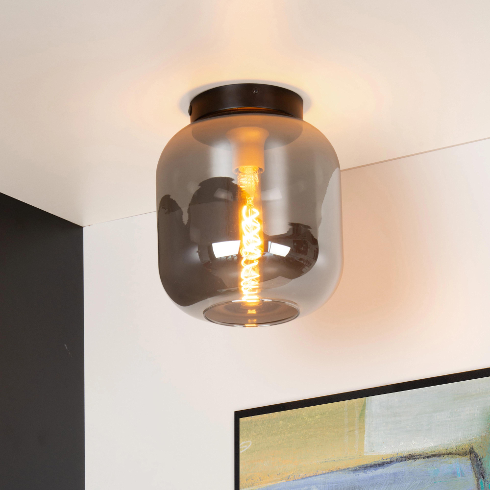 Lucide JOANET stropní svítidlo Ø 25 cm 1xE27 kouřově šedá