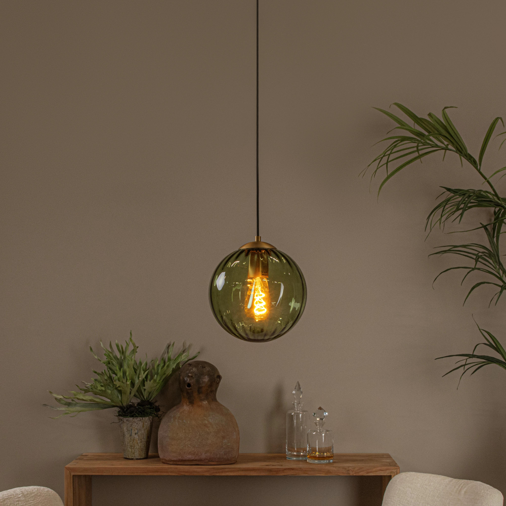Lucide MONSARAZ závěsné stropní svítidlo Ø 25 cm 1xE27 zelená