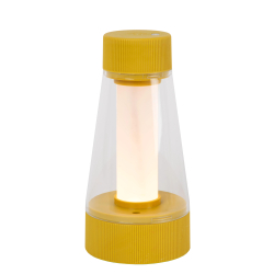 Lucide LORALI - Nabíjecí Stolní lampa Vnitřní/Venkovní - Baterie - Ø 7,7 cm - Rozm. - IP44 - Okrově žlutá