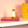 Lucide LORALI - Nabíjecí Stolní lampa Vnitřní/Venkovní - Baterie - Ø 7,7 cm - Rozm. - IP44 - Okrově žlutá