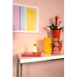 Lucide LORALI - Nabíjecí Stolní lampa Vnitřní/Venkovní - Baterie - Ø 7,7 cm - Rozm. - IP44 - Okrově žlutá
