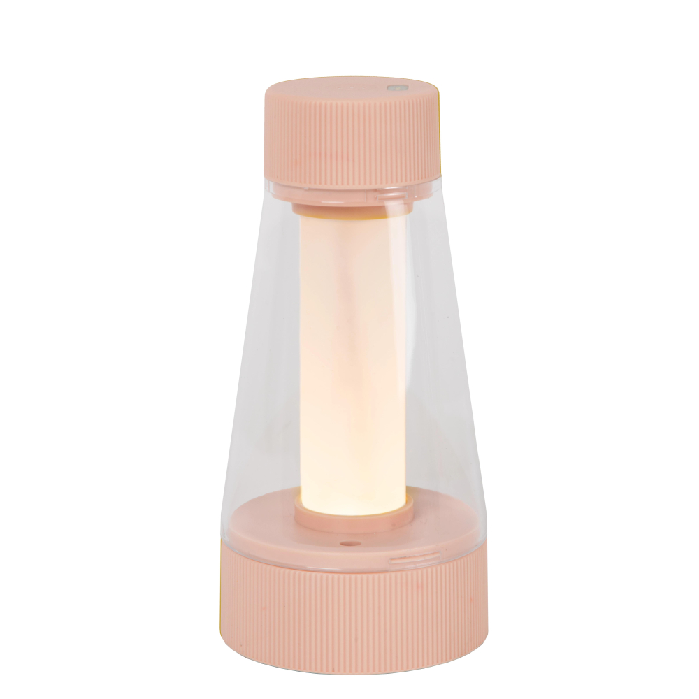 Lucide LORALI - Nabíjecí Stolní lampa Vnitřní/Venkovní - Baterie - Ø 7,7 cm - Rozm. - IP44 - Růžová