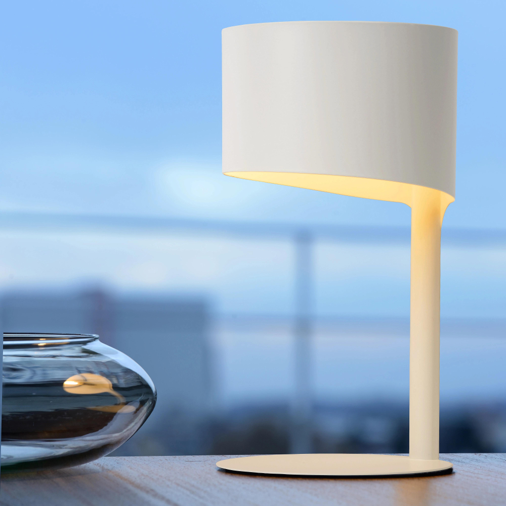 Lucide 45504/01/31 KNULLE lampa stolní E14 H28,5 D15 cm bílá