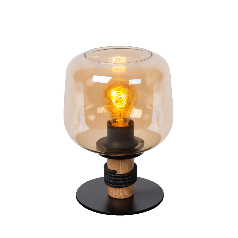 Lucide ILONA - Stolní lampa - Ø 18 cm - 1xE27 - Jantarová