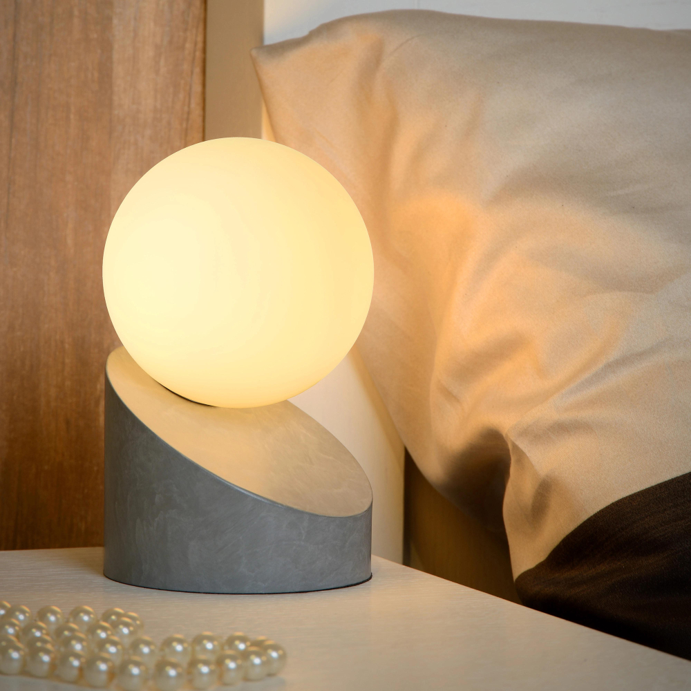 Lucide LEN - stolní lampa - 45561/01/36 - Ø 10 cm - G9 - Šedá