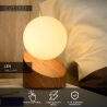 Lucide LEN - stolní lampa - 45561/01/70 - Ø 10 cm - G9 - Dřevo