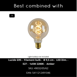 Lucide 45565/01/30 LORIN stolní lampa E27 10/19.3/35cm černá