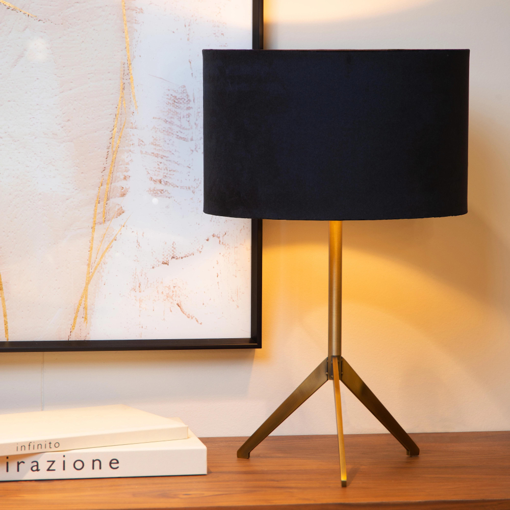 Lucide TONDO stolní lampa Ø 30 cm 1xE27 matná zlatá/mosazná
