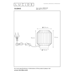 Lucide SUENO stolní lampa E14/40W bílá