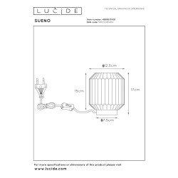 Lucide SUENO stolní lampa E14/40W  šedá