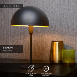 Lucide SIEMON stolní lampička  E14/40W černá