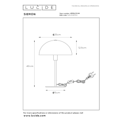 Lucide SIEMON stolní lampička E14/40W žlutá