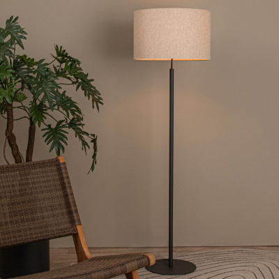 Lucide MAYA - Stojací lampa - Ø 45 cm - 1xE27 - Krémová