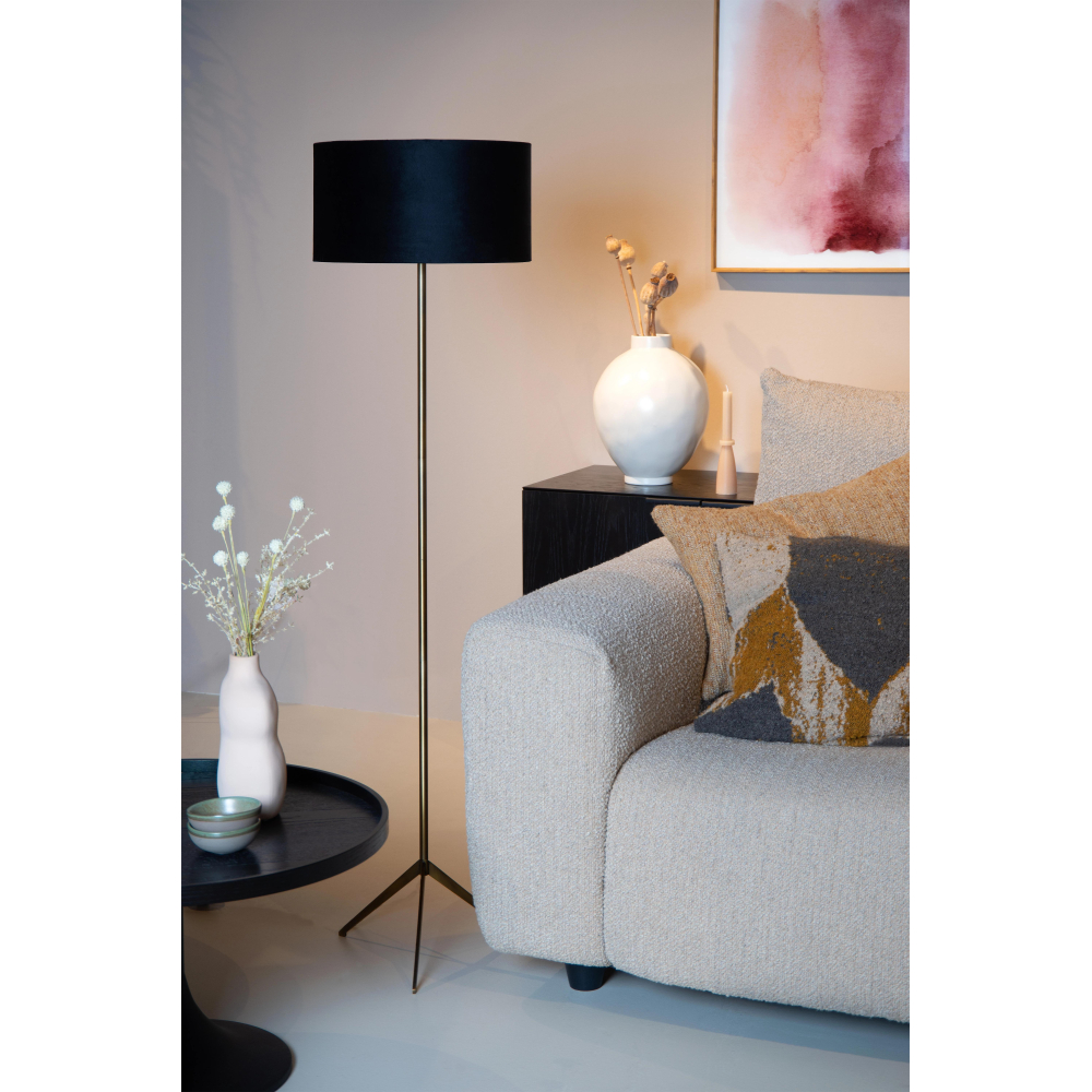Lucide TONDO stojací lampa Ø 38 cm 1xE27 matná zlatá/mosazná