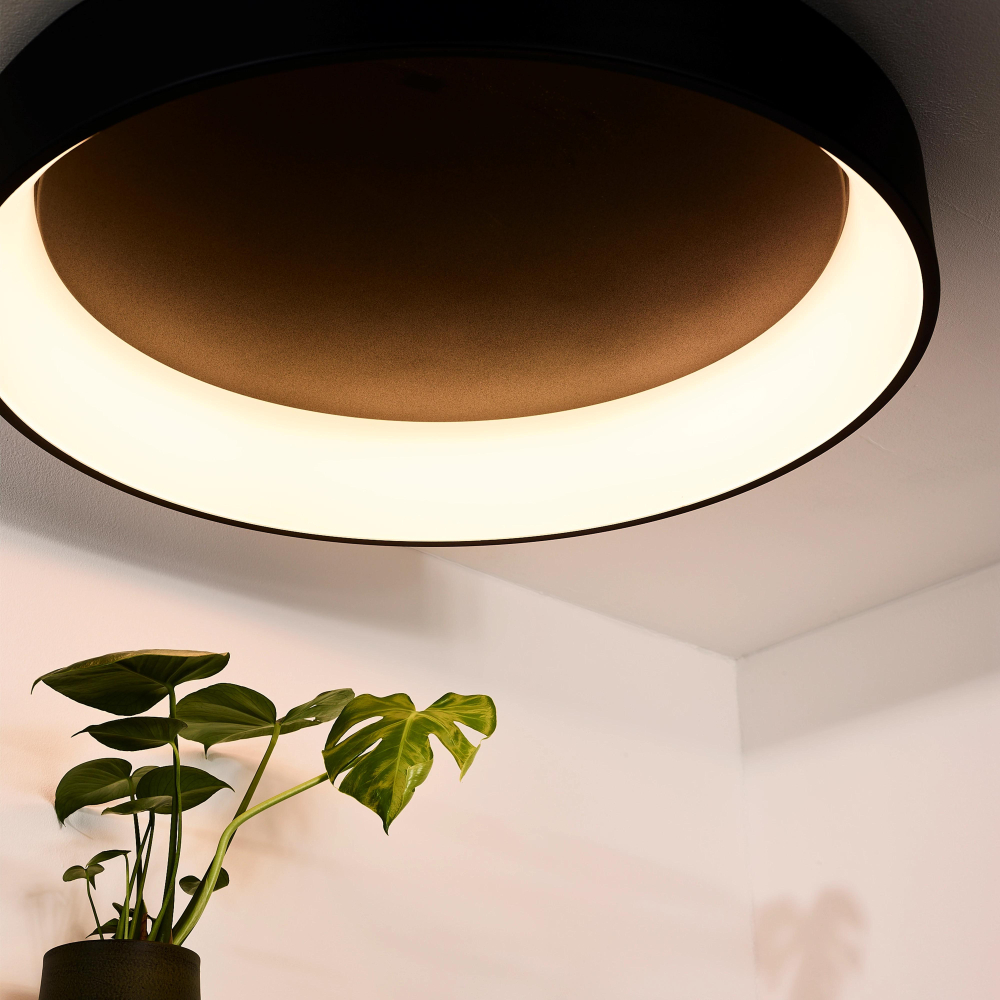 Lucide 46100/80/30 TALOWE - stropní svítidlo - Ø 80 cm - LED stmívatelné - 1x80W 3000K - černá