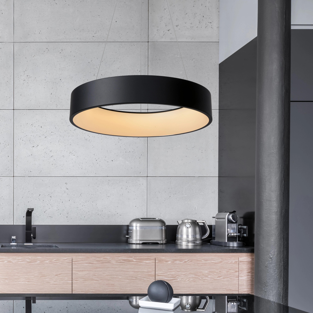 Lucide 46400/42/30 TALOWE LED svítidlo závěsné  Ø 60 cm - stmívatelné - 1x39W 3000K černá
