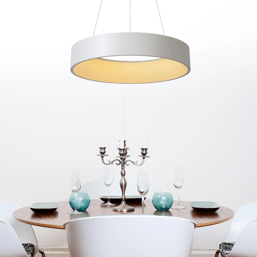 Lucide TALOWE LED - závěsné svítidlo - Ø 45,5 cm - stmívatelné - 1x39W 3000K - Bílá 46400/42/31