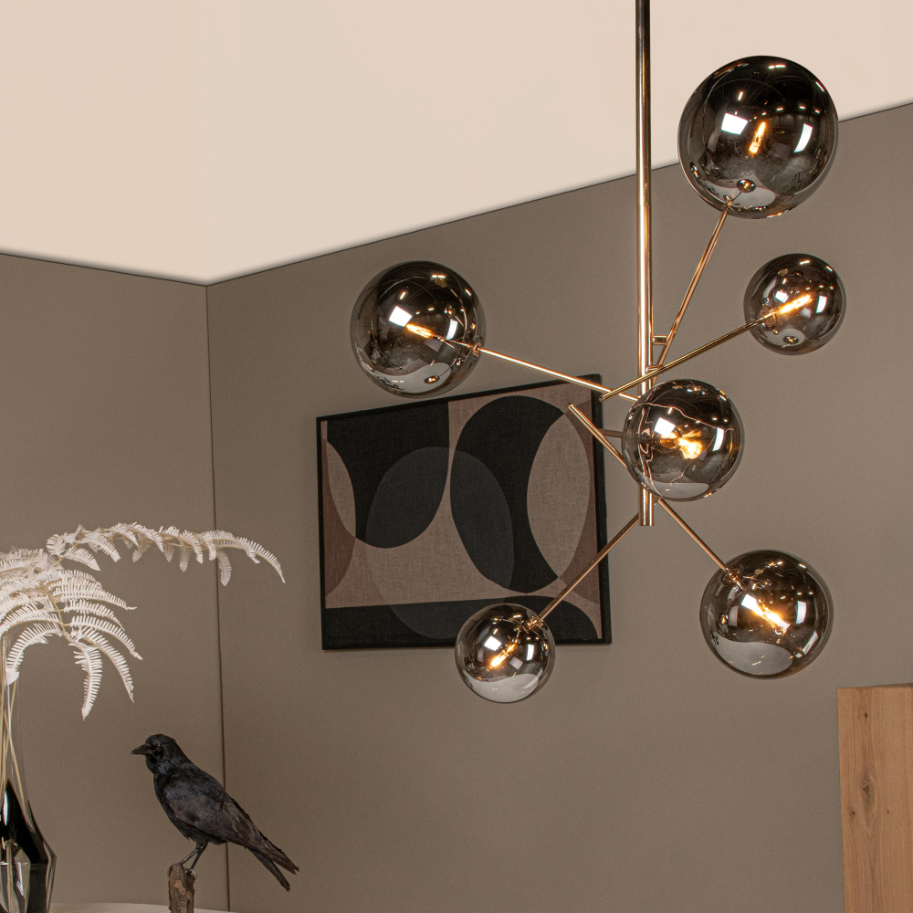 Lucide ALARA - závěsné svítidlo - D72 cm - LED - G4 - 6x1,5W 2700K - zlatá