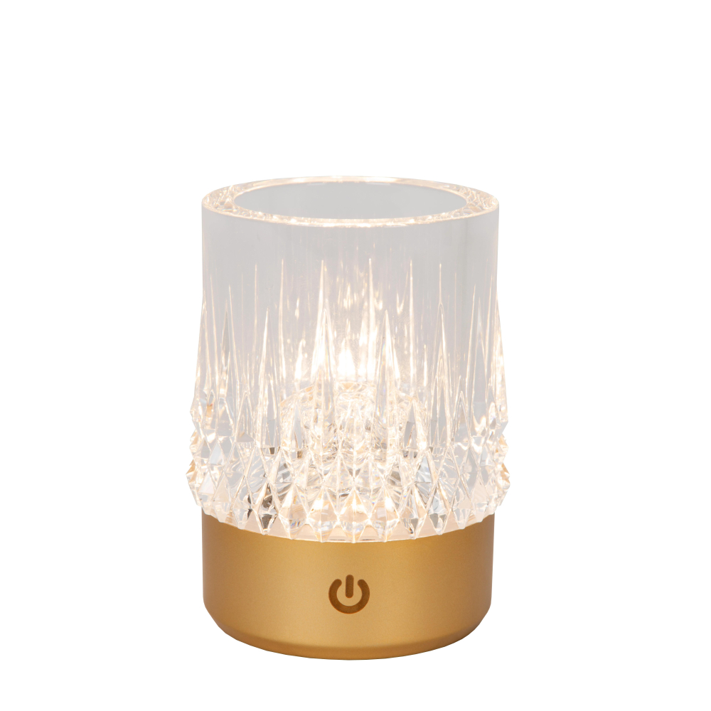 Lucide LILI - Nabíjecí stolní lampa - 3kusy - Ø 8 cm - LED stm. - 1x3W 2700K/3000K - zlatá/mosazná
