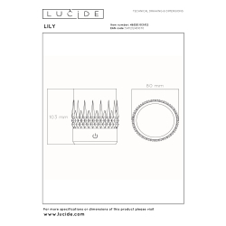 Lucide LILI - Nabíjecí stolní lampa - 3kusy - Ø 8 cm - LED stm. - 1x3W 2700K/3000K - zlatá/mosazná