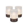 Lucide LILI - Nabíjecí stolní lampa - Baterie - Ø 8 cm - LED stmívatelné - 1x3W 2700K/3000K - šedé - Set 3 kusy