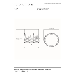 Lucide LILI - Nabíjecí stolní lampa - Baterie - Ø 8 cm - LED stmívatelné - 1x3W 2700K/3000K - šedé - Set 3 kusy