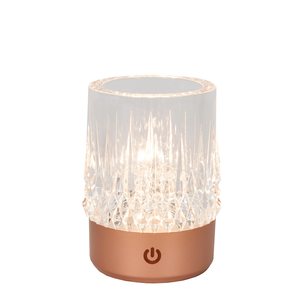 Lucide LILI - Nabíjecí stolní lampa 3kusy - Ø 8 cm - LED stm. - 1x3W 2700K/3000K - měděná